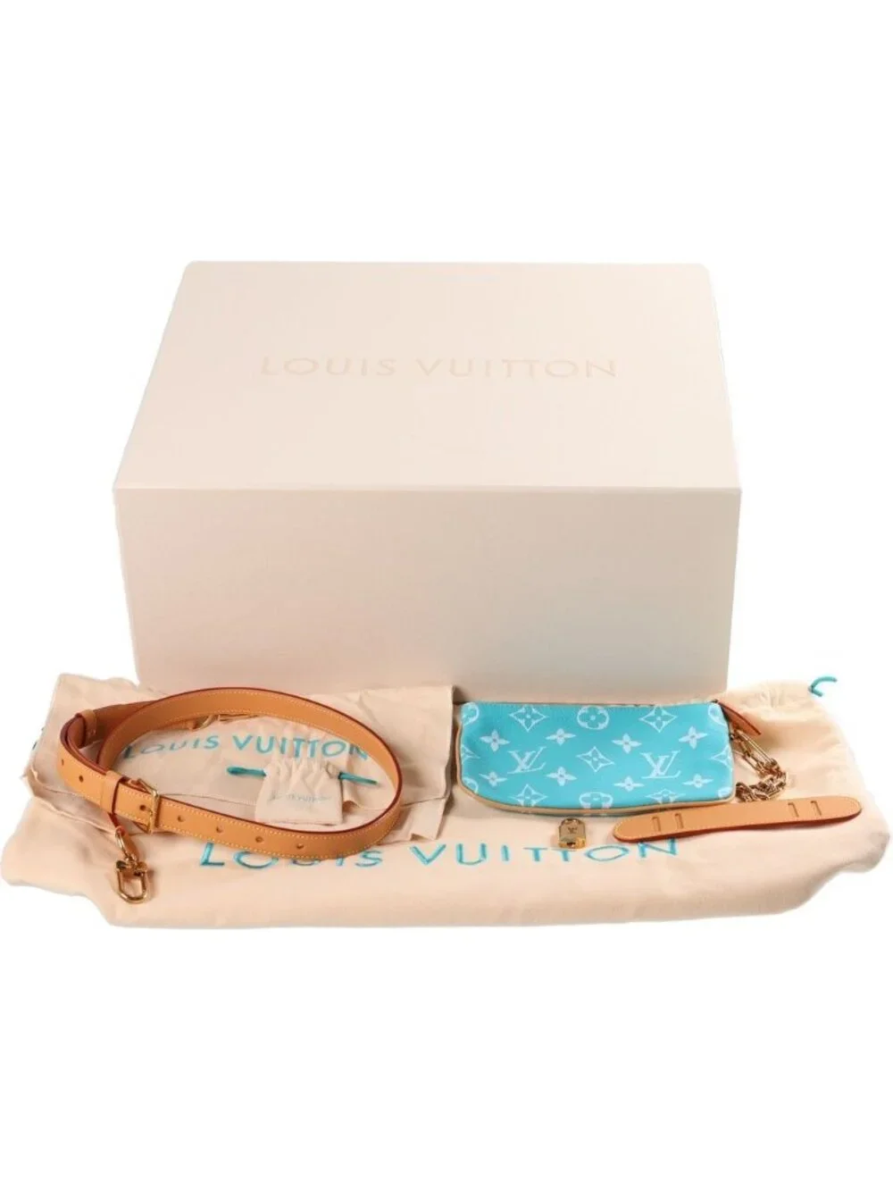 Louis Vuitton Monogram Speedy P9 Bandouliere 40 Boston Bag 2-Way Turquoise